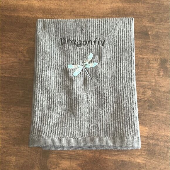 Gray Cotton Dragonfly Kitchen Bar-Mop 18” by 16” - Picture 1 of 5